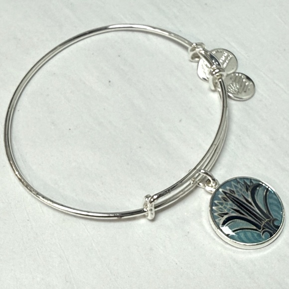 Alex and Ani Silver and Blue Charm Bracelet - Picture 1 of 1